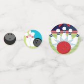 Bowling Balls und Bowling Buttone Konfetti (Vorderseiten)