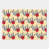 Bowling Balls und Buttone Design Geschenkpapier Set (Vorderseite 3)