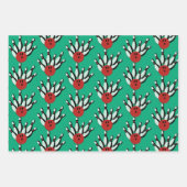 Bowling Balls und Buttone Design Geschenkpapier Set (Vorderseite 2)