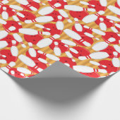 Bowling Balls und Buttone Zehn Button Bowling Part Geschenkpapier (Ecke)