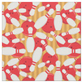 Bowling Balls und White Bowling Buttone Kindermust Stoff (Nahaufnahme)