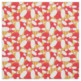 Bowling Balls und White Bowling Buttone Kindermust Stoff