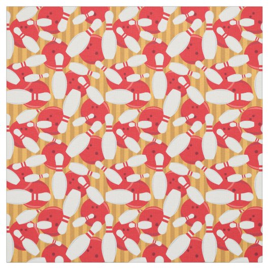 Bowling Balls und White Bowling Buttone Kindermust Stoff (Muster)