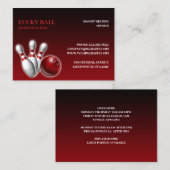 Bowling/Bar Chubby-Visitenkarte Visitenkarte (Vorne/Hinten)