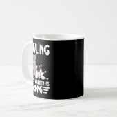 Bowling Because Murder Is Wrong Funny Cat 1 Kaffeetasse (Vorderseite Links)