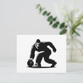Bowling Bigfoot Feiertagspostkarte (Stehend Vorderseite)