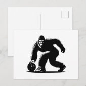 Bowling Bigfoot Feiertagspostkarte (Vorne/Hinten)