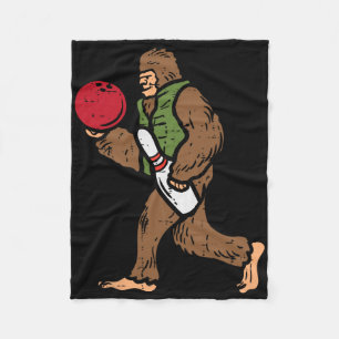 Bowling Bigfoot Lustiger Bowler Sasquatch Jungen K Fleecedecke