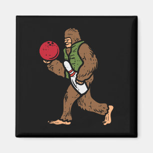 Bowling Bigfoot Lustiger Bowler Sasquatch Jungen K Magnet