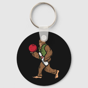 Bowling Bigfoot Lustiger Bowler Sasquatch Jungen K Schlüsselanhänger