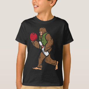 Bowling Bigfoot Lustiger Bowler Sasquatch Jungen K T-Shirt
