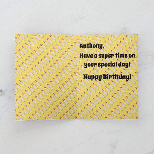 Bowling Birthday Card Karte (Innenseite)