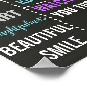 Bowling Birthday chalgs board sign girl Poster (Ecke)