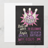 Bowling Birthday Einladung (Vorne/Hinten)