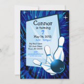 Bowling Birthday Einladung (Vorderseite)