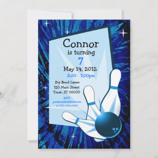 Bowling Birthday Einladung
