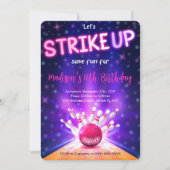 Bowling Birthday Einladung (Vorderseite)