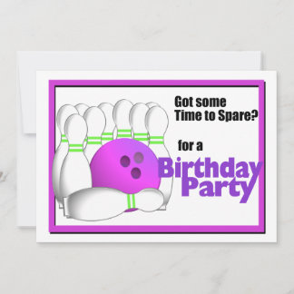 Bowling Birthday Einladung