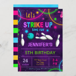 Bowling Birthday Einladung
