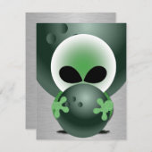 Bowling Birthday Einladung (Vorne/Hinten)