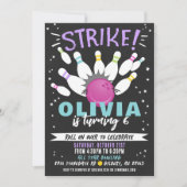 Bowling Birthday Einladung (Vorderseite)