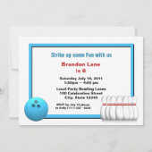 Bowling Birthday Einladung (Rückseite)