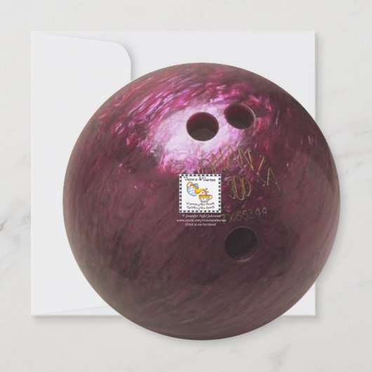 Bowling Birthday Einladung (Rückseite)