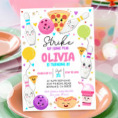 Bowling Birthday Einladung Bowling Pizza Party