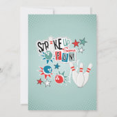 Bowling Birthday Einladung für Jungen, (Rückseite)