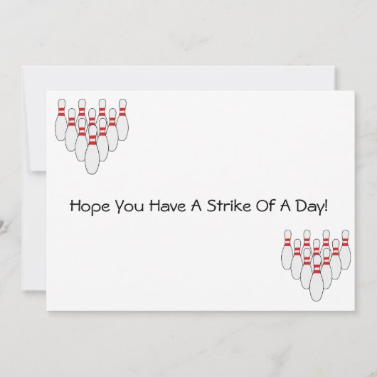 Bowling Birthday Karte (Rückseite)