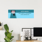 Bowling Birthday Party Banner Poster (Heimbüro)