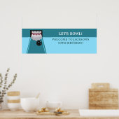 Bowling Birthday Party Banner Poster (Küche)
