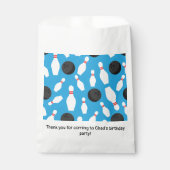 Bowling Birthday Party Blue Geschenktütchen (Vorderseite)