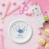 Bowling Birthday Party Blue und Red Pappteller (Party)