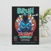 Bowling Birthday Party Einladung (Stehend Vorderseite)