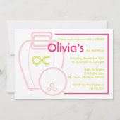 Bowling Birthday Party Einladung (Rückseite)