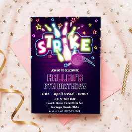 Bowling Birthday Party Einladung