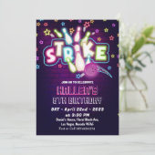 Bowling Birthday Party Einladung (Stehend Vorderseite)