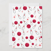 Bowling Birthday Party Einladung (Rückseite)