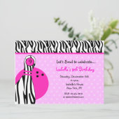 Bowling Birthday Party Einladungen (Stehend Vorderseite)