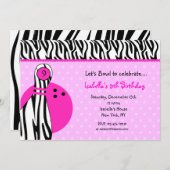 Bowling Birthday Party Einladungen (Vorne/Hinten)