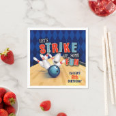 Bowling Birthday Party Napkin - Junge Serviette (Beispiel)