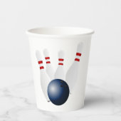 Bowling Birthday Party Pappbecher (Vorderseite)