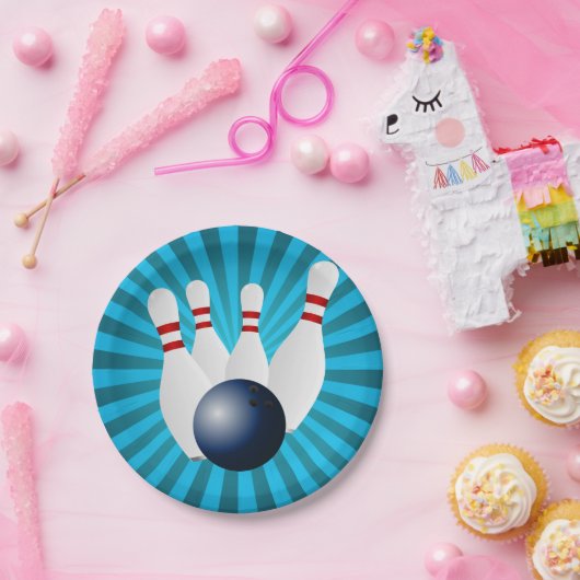 Bowling Birthday Party Pappteller (Party)