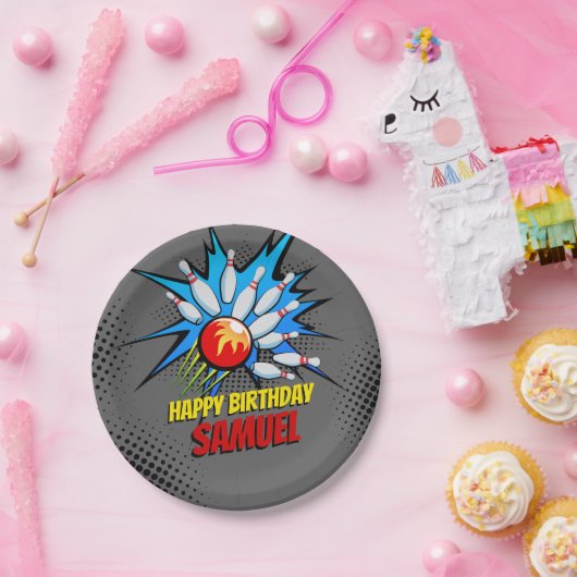 Bowling Birthday Party Pappteller (Party)