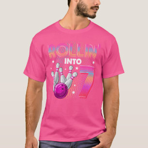 Bowling Birthday Party Rollin in 7 7. Geburtstag T-Shirt