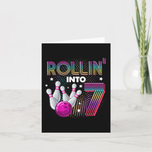 Bowling Birthday Party Rollin Inn 7. Geburtstag Karte