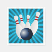 Bowling Birthday Party Serviette (Vorderseite)