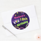 Bowling Birthday Party Sticker (Umschlag)