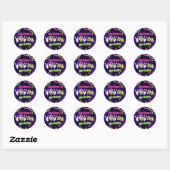 Bowling Birthday Party Stickers Runde oder Platz (Blatt)